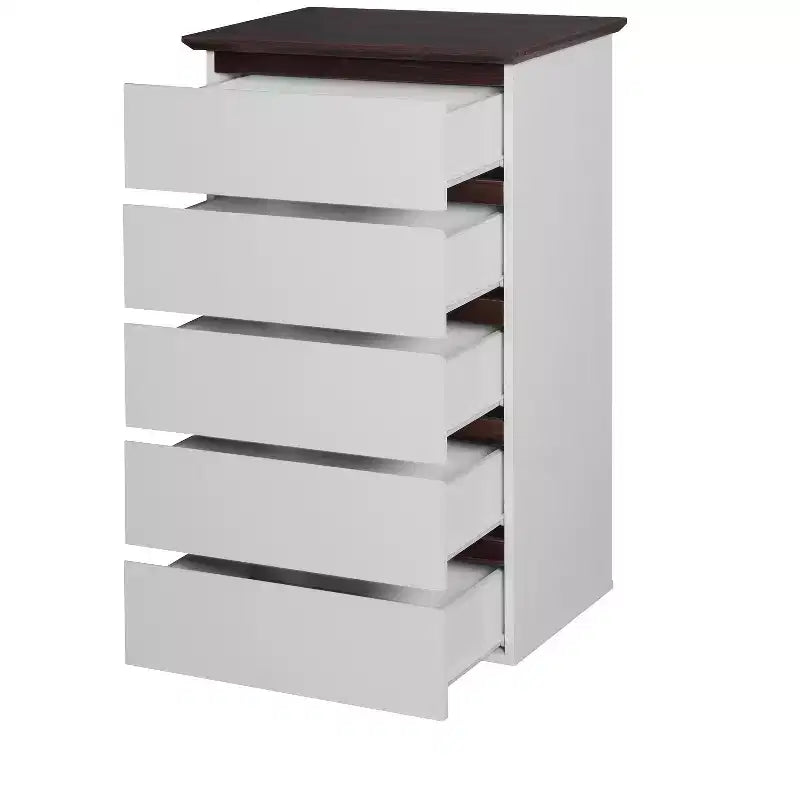 GDFStudio Myra 24 Cassettiera moderna in legno con 5 cassetti
