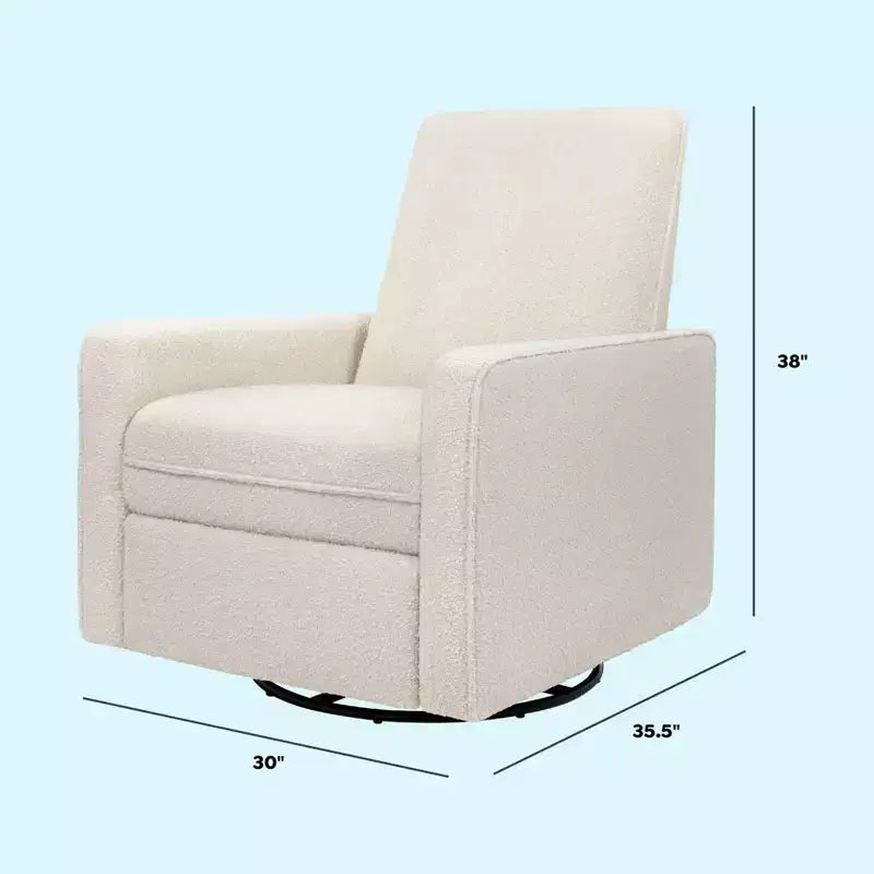 Poltrona reclinabile e girevole daVinci Penny - Boucle avorio