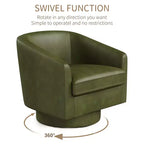 Dyonery Set di 1 Poltrona Girevole - Comoda Poltrona da Soggiorno con Schiuma Indeformabile, Poltrona Girevole Singola per Camera da Letto, Soggiorno, Ufficio