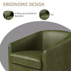 Dyonery Set di 1 Poltrona Girevole - Comoda Poltrona da Soggiorno con Schiuma Indeformabile, Poltrona Girevole Singola per Camera da Letto, Soggiorno, Ufficio