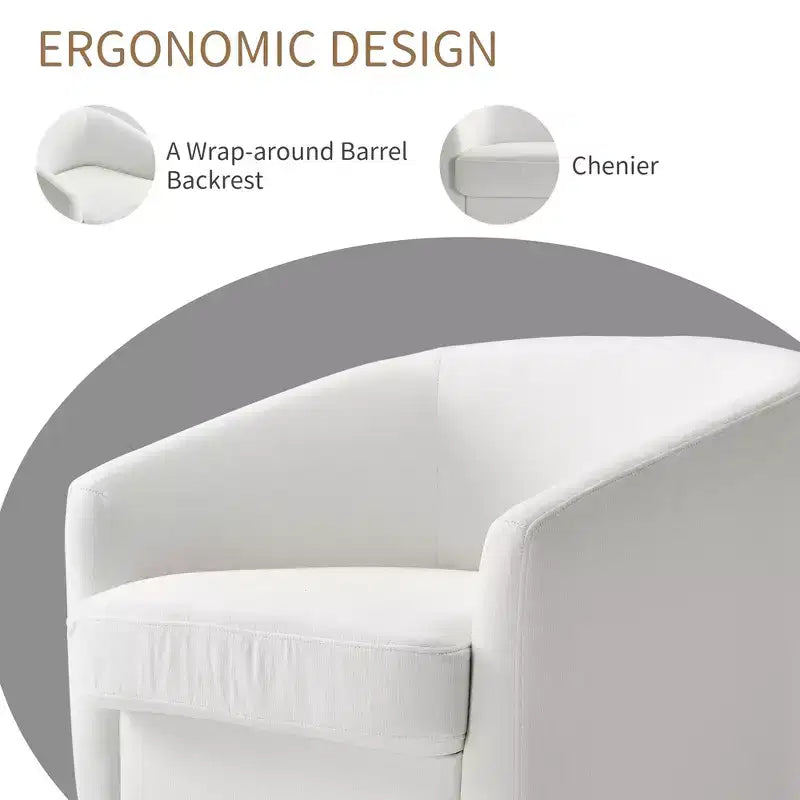 Dyonery Set di 1 Poltrona Girevole - Comoda Poltrona da Soggiorno con Schiuma Indeformabile, Poltrona Girevole Singola per Camera da Letto, Soggiorno, Ufficio