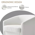 Dyonery Set di 1 Poltrona Girevole - Comoda Poltrona da Soggiorno con Schiuma Indeformabile, Poltrona Girevole Singola per Camera da Letto, Soggiorno, Ufficio