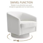 Dyonery Set di 1 Poltrona Girevole - Comoda Poltrona da Soggiorno con Schiuma Indeformabile, Poltrona Girevole Singola per Camera da Letto, Soggiorno, Ufficio
