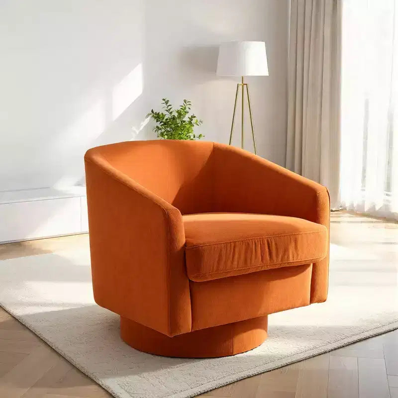 Dyonery Set di 1 Poltrona Girevole - Comoda Poltrona da Soggiorno con Schiuma Indeformabile, Poltrona Girevole Singola per Camera da Letto, Soggiorno, Ufficio