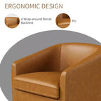 Dyonery Set di 1 Poltrona Girevole - Comoda Poltrona da Soggiorno con Schiuma Indeformabile, Poltrona Girevole Singola per Camera da Letto, Soggiorno, Ufficio