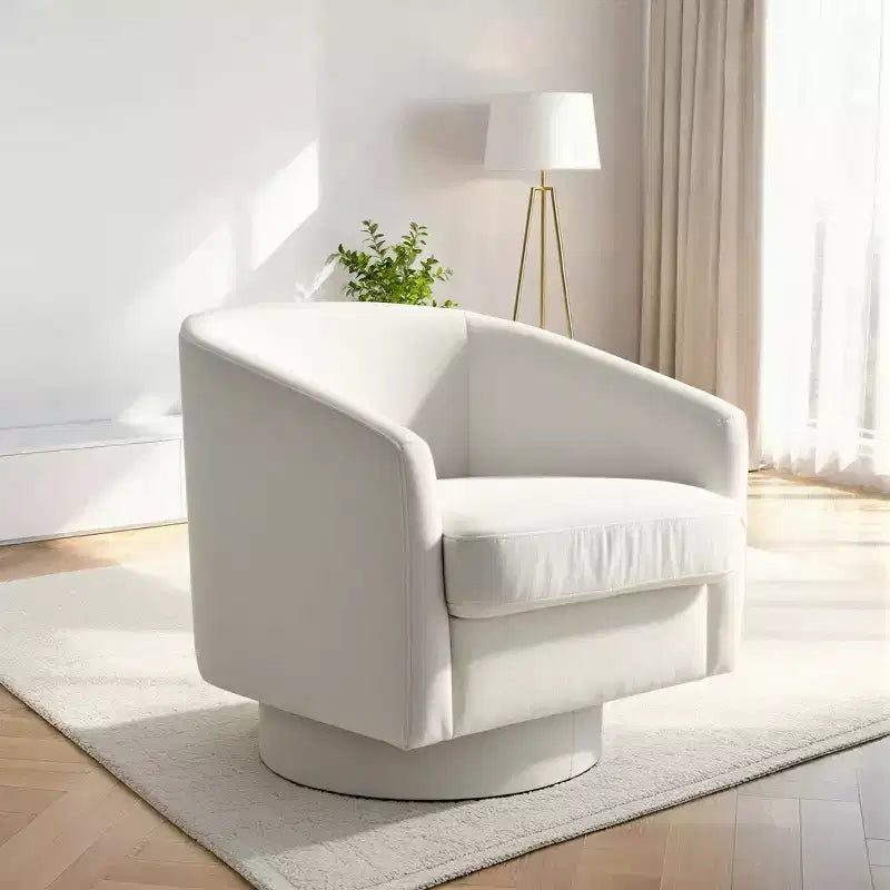 Dyonery Set di 1 Poltrona Girevole - Comoda Poltrona da Soggiorno con Schiuma Indeformabile, Poltrona Girevole Singola per Camera da Letto, Soggiorno, Ufficio