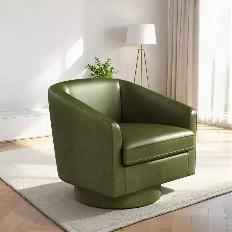 Dyonery Set di 1 Poltrona Girevole - Comoda Poltrona da Soggiorno con Schiuma Indeformabile, Poltrona Girevole Singola per Camera da Letto, Soggiorno, Ufficio