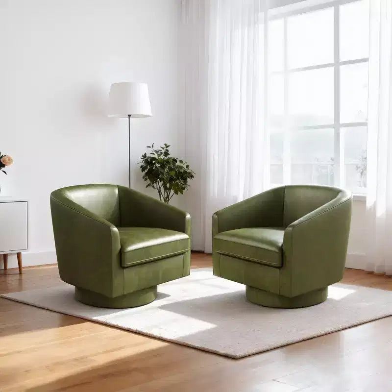 Dyonery Set di 1 Poltrona Girevole - Comoda Poltrona da Soggiorno con Schiuma Indeformabile, Poltrona Girevole Singola per Camera da Letto, Soggiorno, Ufficio
