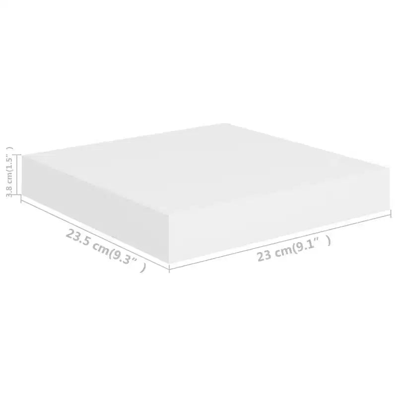 Set di 2 mensole a muro esagonali bianche in MDF, metallo Piccole
