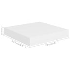 Set di 2 mensole a muro esagonali bianche in MDF, metallo Piccole