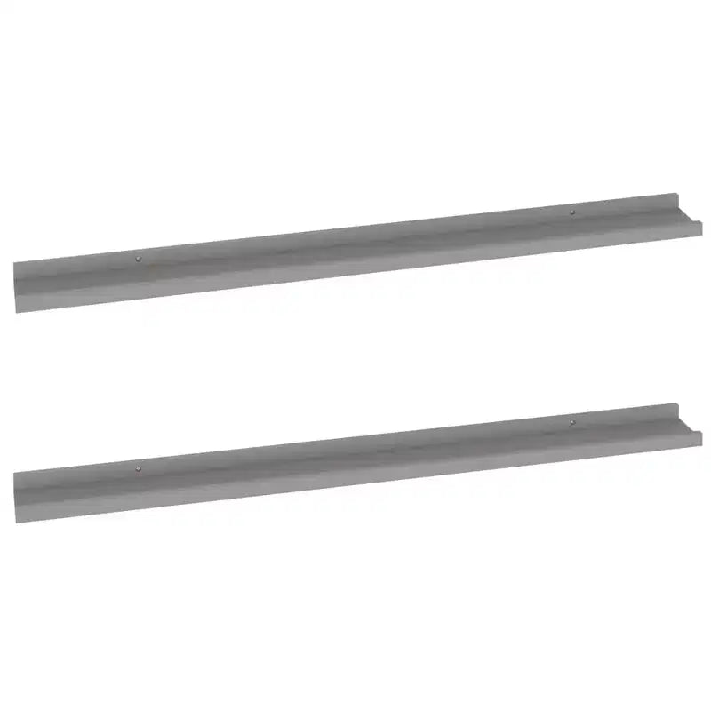 Set di 2 mensole a muro in MDF grigio 100 x 9 x 3 cm