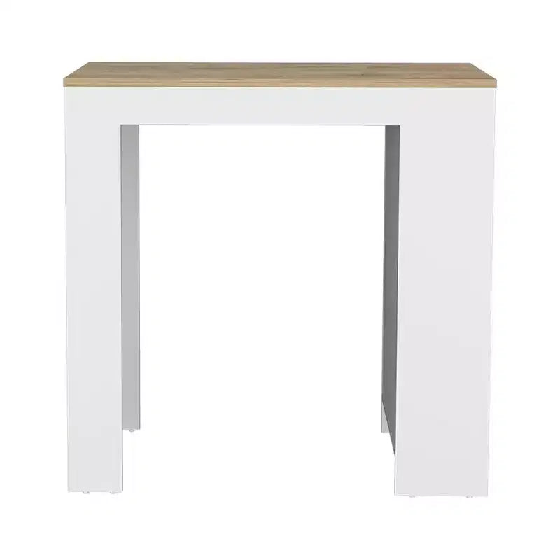 Okak Isola Cucina Moderna con Piano Tavolo Altezza Bancone, Tavolo Isola Cucina con 3 Scaffali Laterali, Organizer da Piano per Cucina
