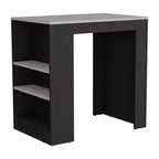Okak Isola Cucina Moderna con Piano Tavolo Altezza Bancone, Tavolo Isola Cucina con 3 Scaffali Laterali, Organizer da Piano per Cucina