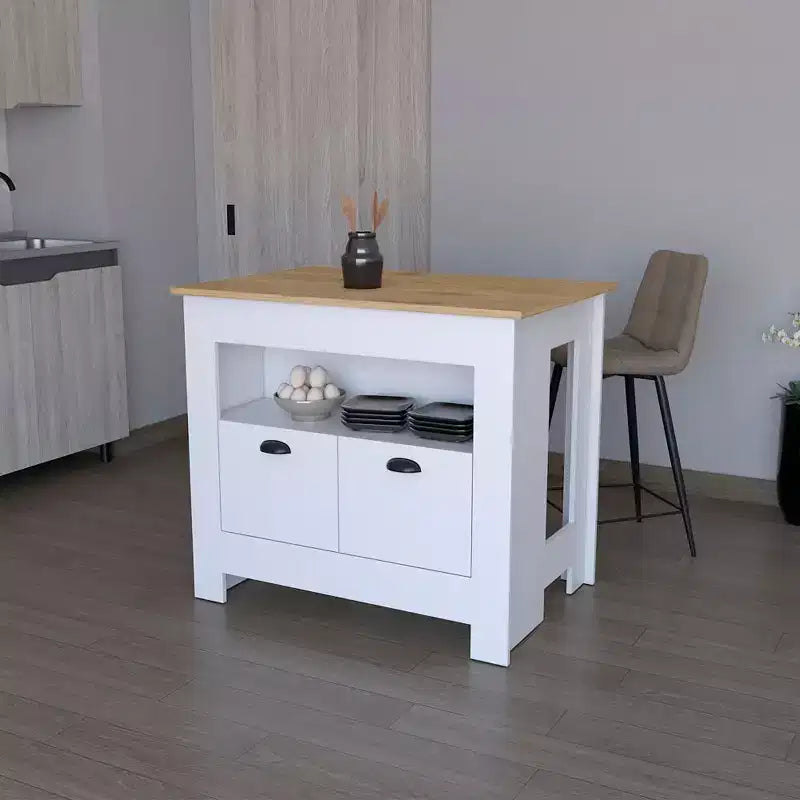 Okak Isola da cucina moderna con 2 ante, organizer da piano di lavoro con 3 ripiani, tavolo a isola per sala da pranzo