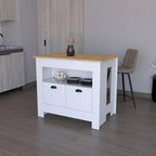 Okak Isola da cucina moderna con 2 ante, organizer da piano di lavoro con 3 ripiani, tavolo a isola per sala da pranzo