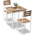 Dining Table Set for 2, 3-Piece Compact Dining Table and Chairs, Ergonomic Comfortable Seating