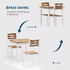 Set tavolo da pranzo per 2 persone, tavolo e sedie da pranzo compatti in 3 pezzi, seduta ergonomica confortevole