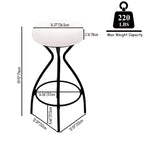 Okak Sgabelli da Bar Moderni Senza Schienale Set da 2, Sgabelli da Bancone con Sedile Rotondo Imbottito in Velluto, Sgabelli da Cucina Stile Boho per Isola