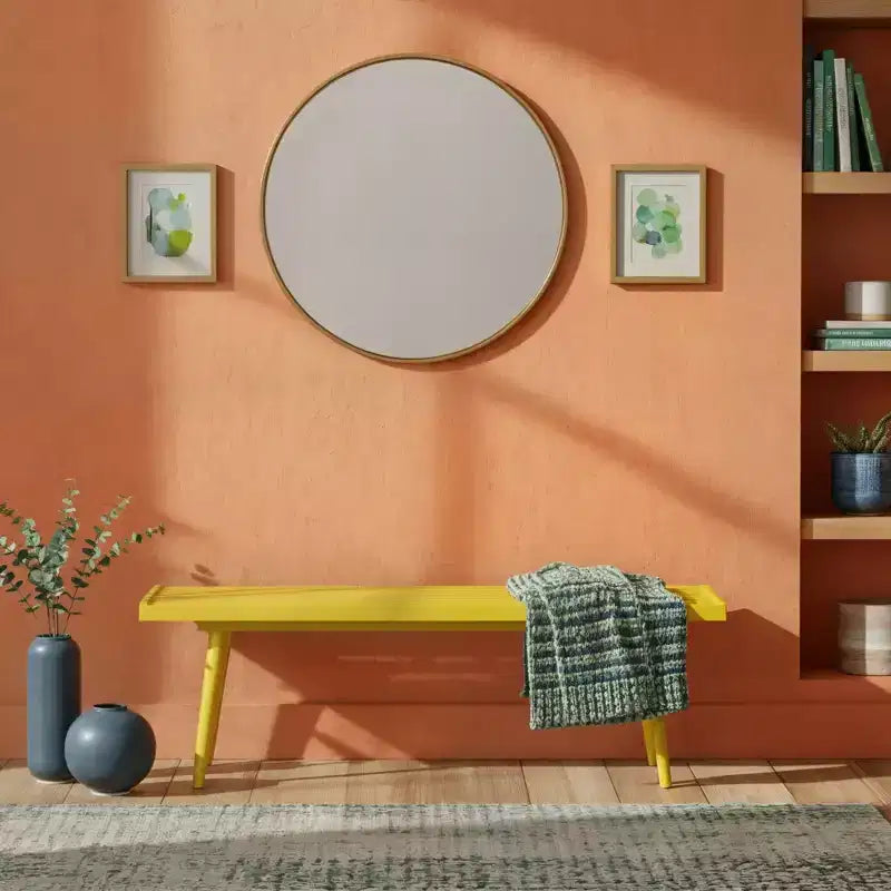 Panca Mid-Century Modern di Grandi Dimensioni