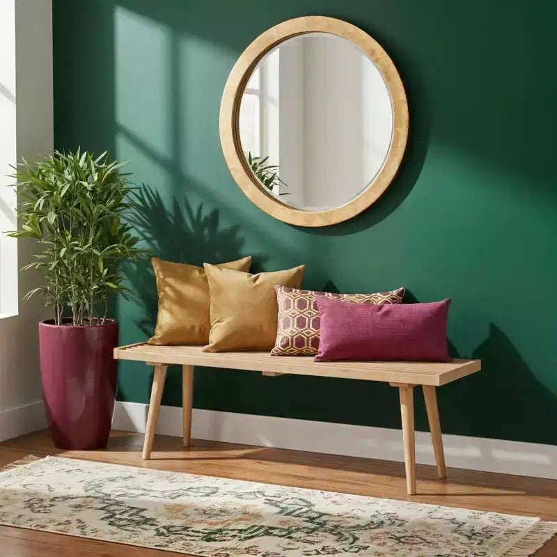 Panca Mid-Century Modern di Grandi Dimensioni
