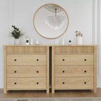 Comodino con 3 cassetti per camera da letto, cassettiera in legno, tavolino scanalato, organizer per soggiorno, corridoio e ingresso