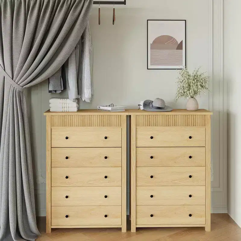 Comodino con 3 cassetti per camera da letto, cassettiera in legno, tavolino scanalato, organizer per soggiorno, corridoio e ingresso