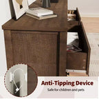Comodino con 3 cassetti per camera da letto, cassettiera in legno, tavolino scanalato, organizer per soggiorno, corridoio e ingresso