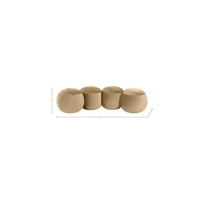 Meridian Furniture, Panca in velluto Apollo