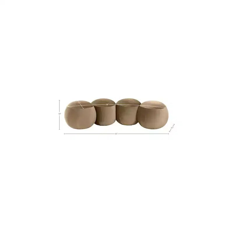 Meridian Furniture, Panca in velluto Apollo
