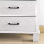 Comò da camera da letto con 7 cassetti, cassettiera portaoggetti con maniglia in metallo, organizer comò in legno per soggiorno, ingresso, bianco