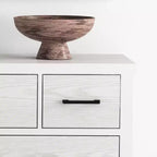 Comò da camera da letto con 7 cassetti, cassettiera portaoggetti con maniglia in metallo, organizer comò in legno per soggiorno, ingresso, bianco
