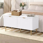 Panca Contenitore Portascarpe, Cassapanca in Legno da 106 cm, Carico Massimo 136 kg, Facile Montaggio, Ottomana Contenitore per Ingresso Camera da Letto Soggiorno