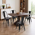 JIONJOY Modern Metal Stackable Dining Chairs, 18 Set of 4, 250lbs Capacity, for Kitchen/Dining Room