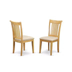 Set da Tavolo da Pranzo a 3 Pezzi con Finitura Marrone Naturale Rovere in Legno Massello HomeStock per Piccoli Spazi