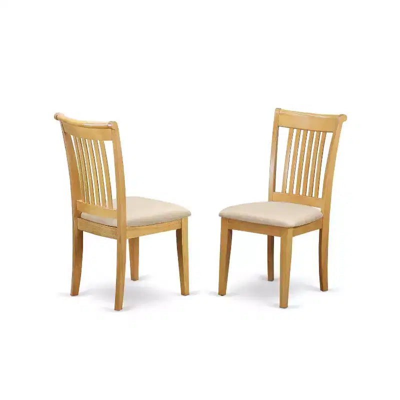 Set da Tavolo da Pranzo a 3 Pezzi con Finitura Marrone Naturale Rovere in Legno Massello HomeStock per Piccoli Spazi