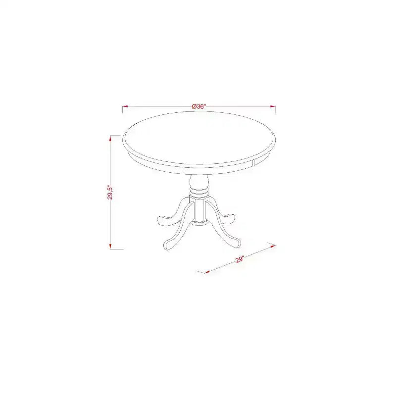 Set da pranzo 3 pezzi in legno massello con finitura lino bianco - Top imbottito trapuntato a bottoni - 4 posti