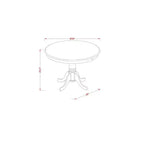 Set da pranzo 3 pezzi in legno massello con finitura lino bianco - Top imbottito trapuntato a bottoni - 4 posti