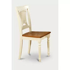 Set da tavolo per sala da pranzo 7 pezzi, tavolo da cucina ovale con 6 sedie, finitura ciliegio e burro