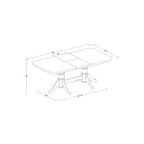 Set da pranzo rettangolare - Set tavolo e sedie da 5 pezzi - Tavolo 152x198 cm con prolunga - Design moderno in stile farmhouse