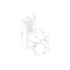 Set tavolo da pranzo rotondo - Tavolo da cucina 5 pezzi con sedie, finitura bianco lino antico, tavolo da 36 pollici