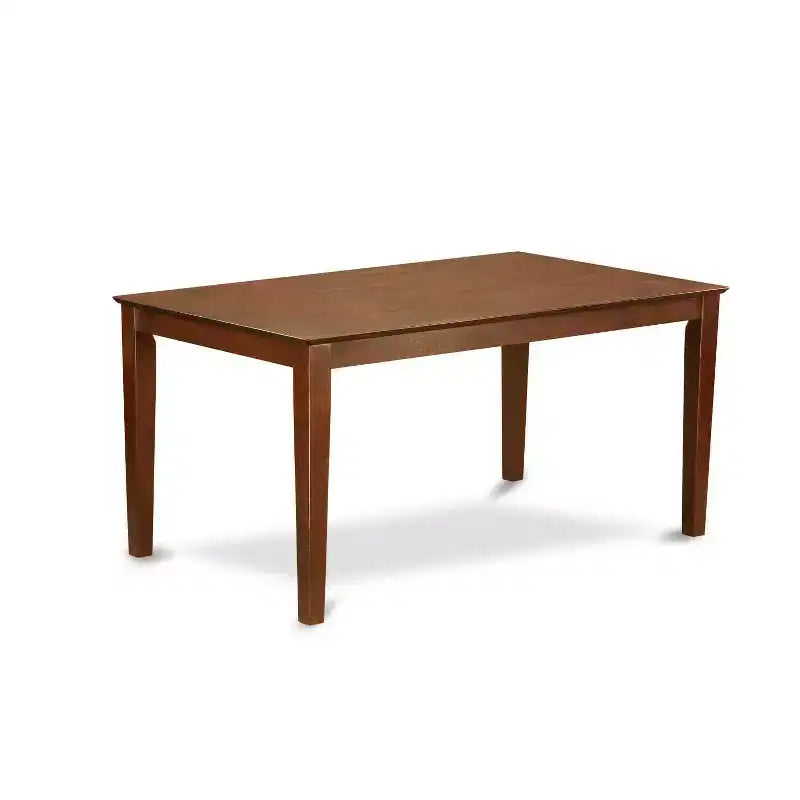 HomeStock Set Sala da Pranzo Rettangolare 5 Pezzi - Top in Legno Massello Finitura Mogano - Posti a Sedere per 4 Persone
