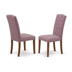 HomeStock Set Sala da Pranzo Rettangolare 5 Pezzi - Top in Legno Massello Finitura Mogano - Posti a Sedere per 4 Persone