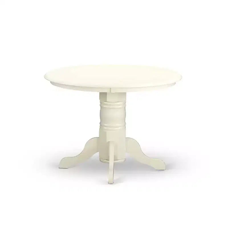 Tavolo da pranzo HomeStock 5 pezzi con piano in legno massello finitura panna e ciliegio e 4 sedie Parson