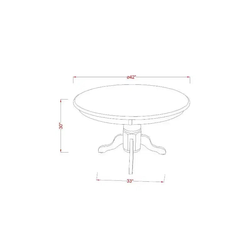 Tavolo da pranzo HomeStock 5 pezzi con piano in legno massello finitura panna e ciliegio e 4 sedie Parson