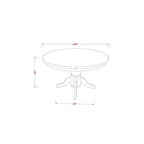 Tavolo da pranzo HomeStock 5 pezzi con piano in legno massello finitura panna e ciliegio e 4 sedie Parson