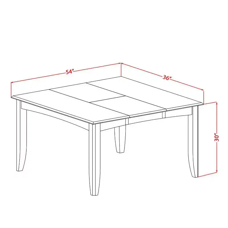 HomeStock Tavolo da Pranzo Quadrato 7 Pezzi in Legno Massello con Finitura Nera e Ciliegio con 6 Sedie