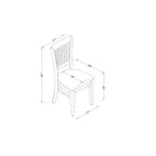 Set da pranzo HomeStock con tavolo rettangolare con piano in legno massello con anta a ribalta e 2 sedie, finitura lino bianco