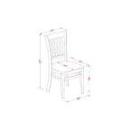 HomeStock Tavolo da Pranzo Rettangolare 7 Pezzi con Finitura Nera, Piano in Legno Massello e 6 Sedie