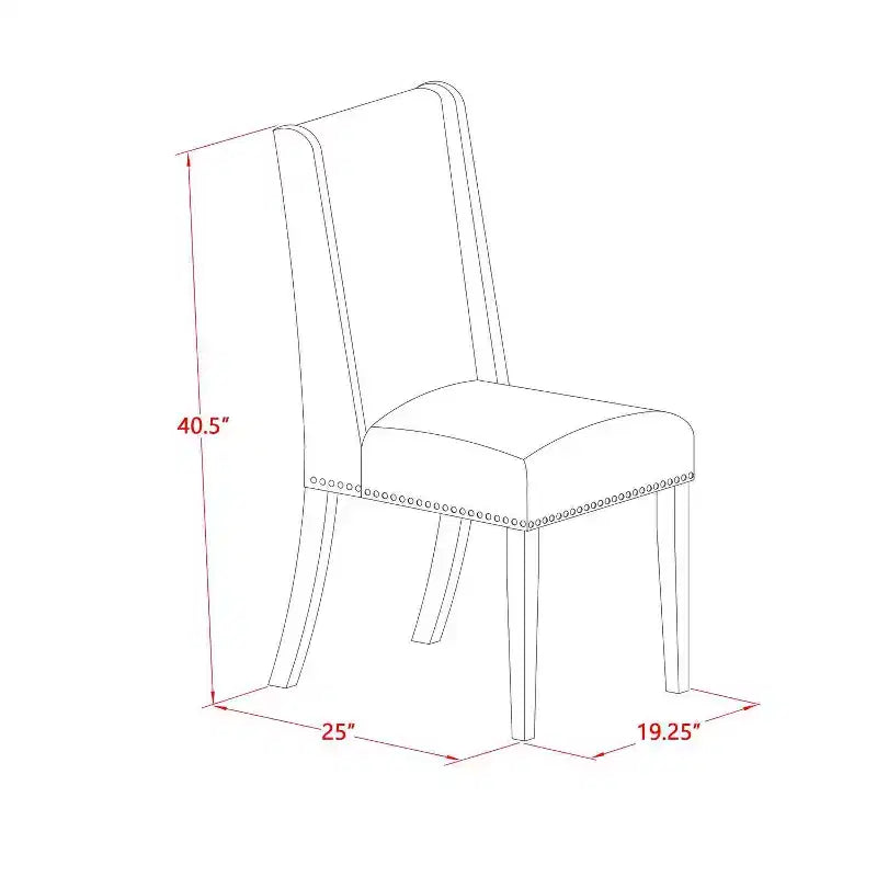 HomeStock Tavolo da pranzo a 5 pezzi con piano in legno massello e finitura bianco lino, con 4 sedie Parson e prolunga a ribalta