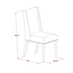 HomeStock Tavolo da pranzo a 5 pezzi con piano in legno massello e finitura bianco lino, con 4 sedie Parson e prolunga a ribalta